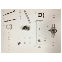 Zuiger+veren+pen+clips set - GY6 - Euro 2/4/5