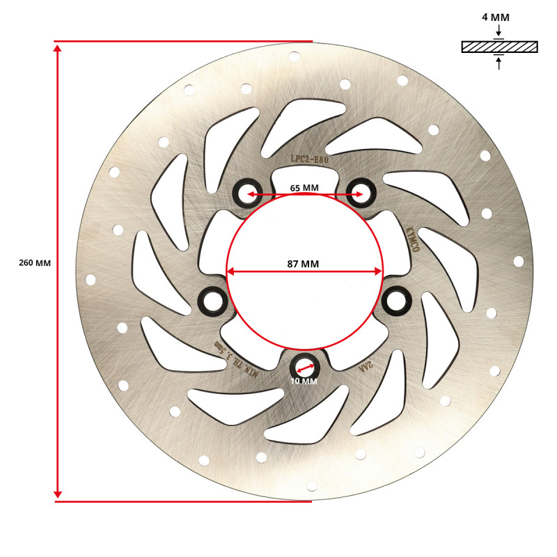 brake disc Kymco original front agility 16 city, new people-s 50i, people s 300, agility 16inch, people-s 45121-lcd3-e00