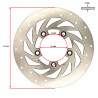 brake disc Kymco original front agility 16 city, new people-s 50i, people s 300, agility 16inch, people-s 45121-lcd3-e00