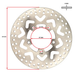 brake disc Newfren 5-hole kymco front 260mm people s 300, people-s 200, agility 16inch, people-s df4080