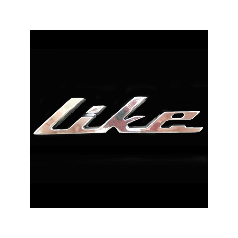 embleem Kymco origineel woord [like] zijscherm chroom new like 86202-acc1-e10-t01