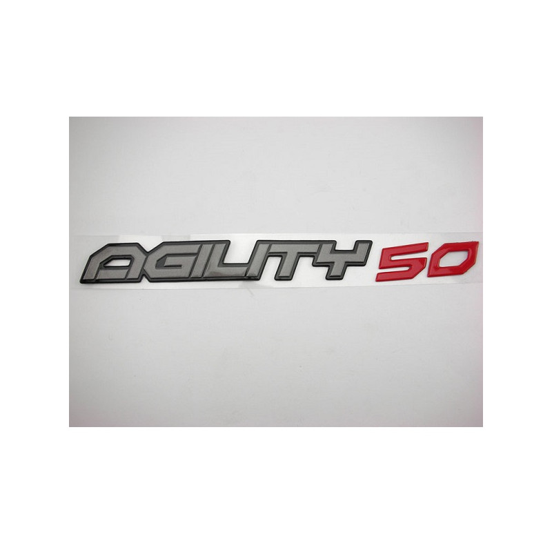 embleem Kymco origineel woord [agility 50] zijscherm alu/rood agility 86202-ldc8-e90-t01