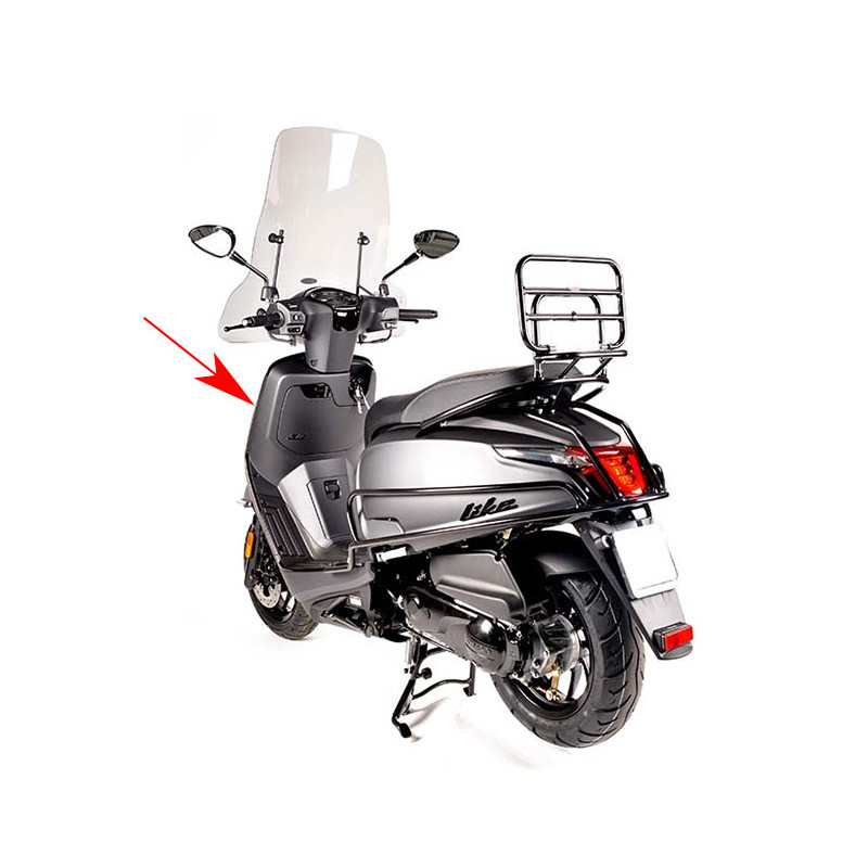 trim strip Kymco original leg shield left black matt new like 64314-acc1-e10-66p