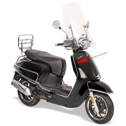 sierstrip Kymco origineel beenschild rechtsvoor chroom new like 64313-acc1-e10-f1p
