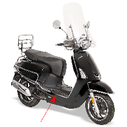 sierstrip Kymco origineel treeplank rechts chroom new like 64317-acc1-e10-f1p