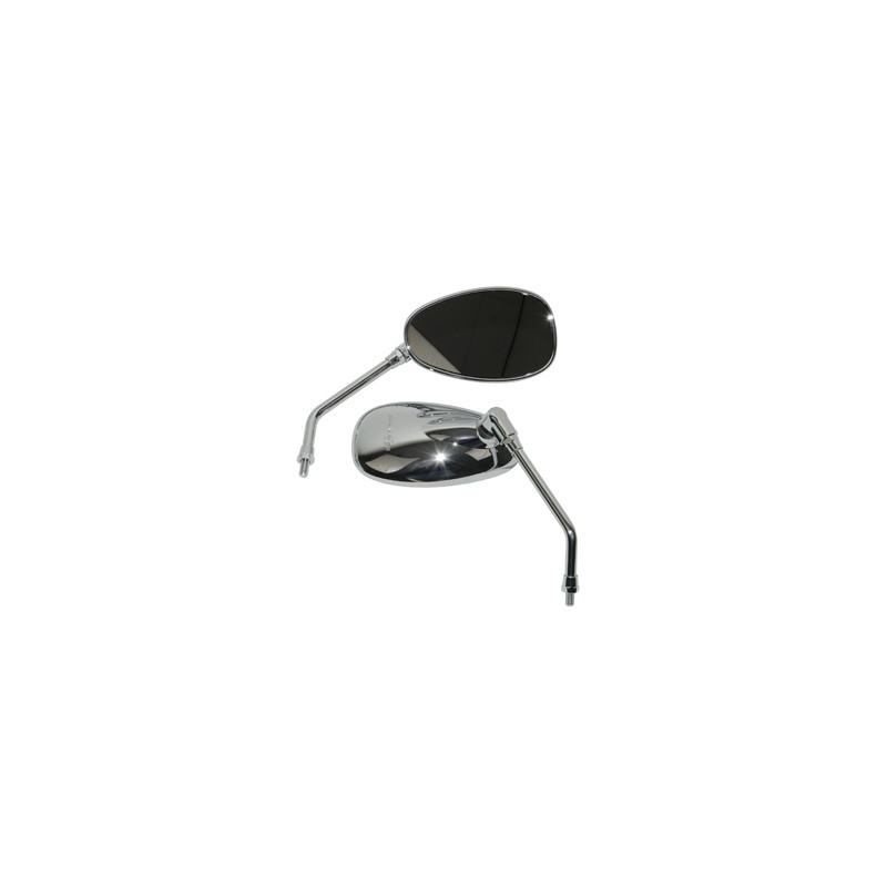 mirror set oval Kymco chrome people-s