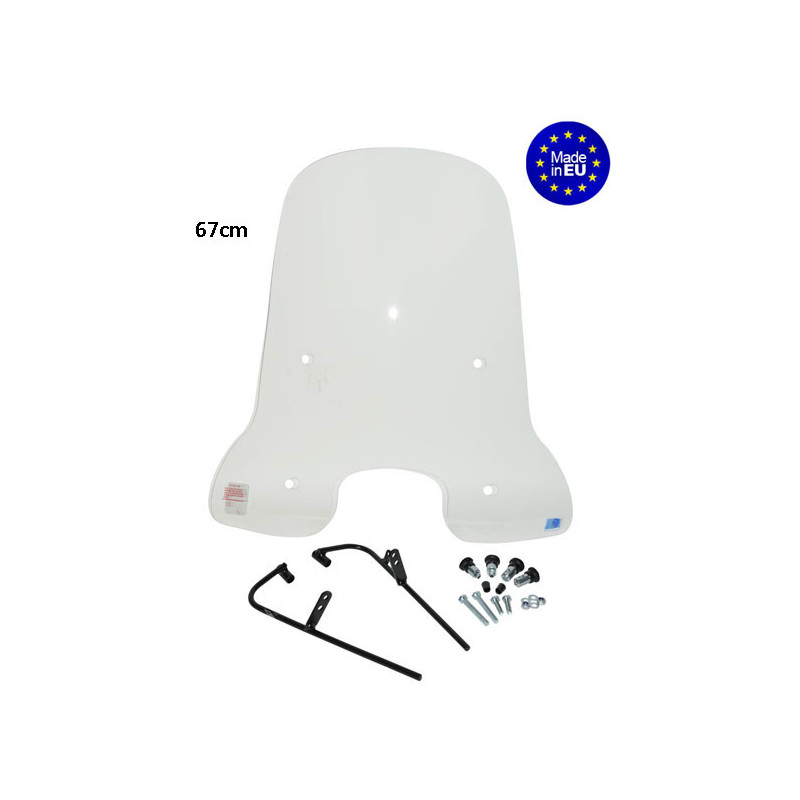 windscherm Regia met bevestigingsset hoog (made in EU) 67cm helder kymco, like