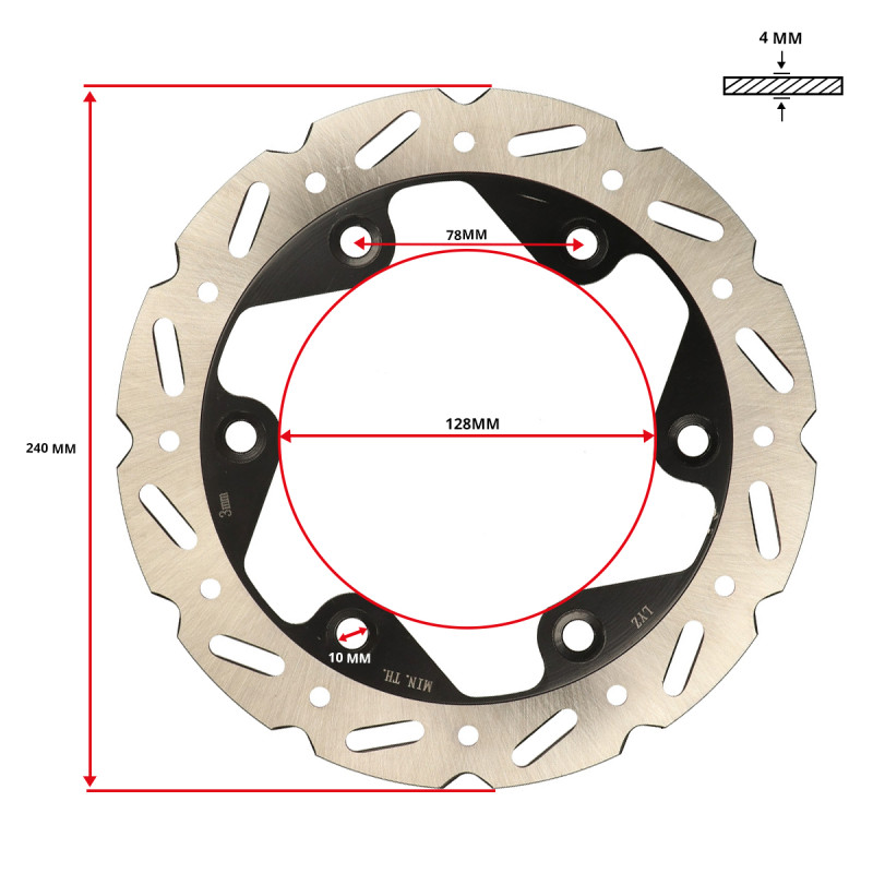 brake disc 6-holes kymco 240mm super-8