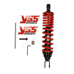 schokbreker yss hybrid DTG 330mm zwart/rood sco china 4t, sco gy6, sco kymco 4t, sym, minarelli, scooter ob220-330p-05-85