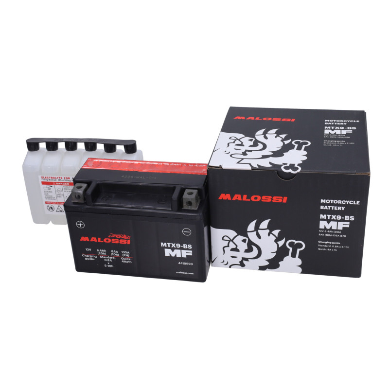 battery Malossi mtx9-bs/ytx9-bs MTX9-BS MF motorcycle, sco kymco, scooter, Xmax, zip 4t 4419990