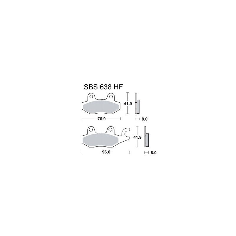 brake pad set SBS front filly, gpr, k-pipe, new dink, sco kymco 4t, sento, silence, tzr 134hf