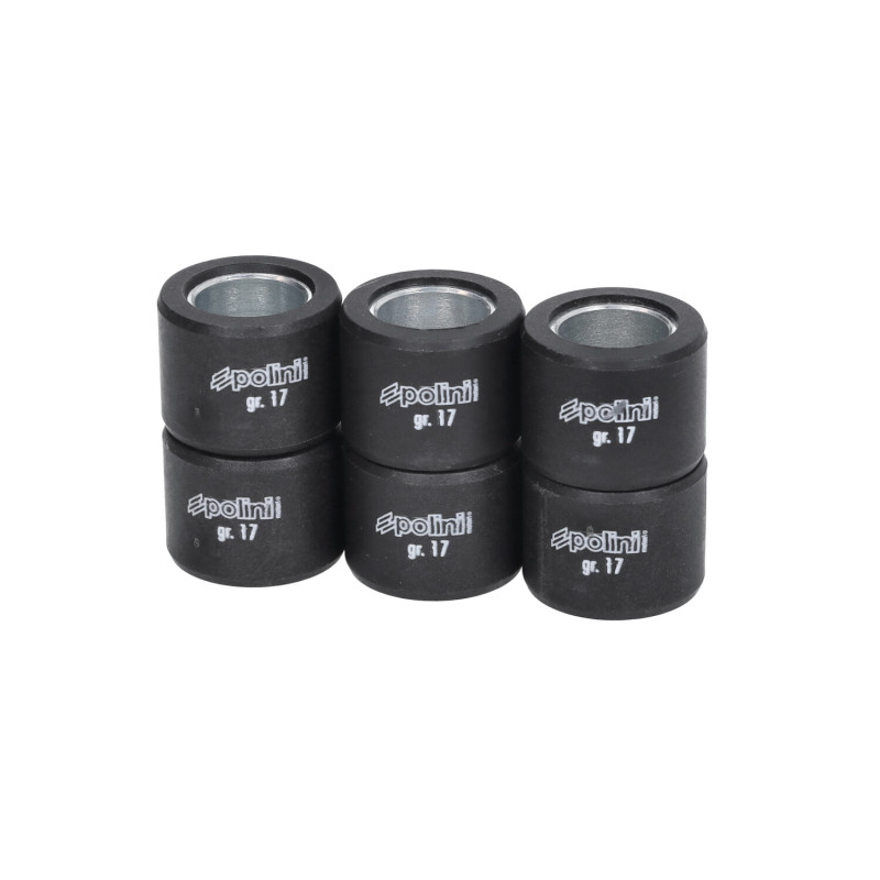 variator roller set Polini 17.0gr 23x18mm adv350, sh300, xciting 250, x-max 250cc, x-max 300, agility 300cc 242.300
